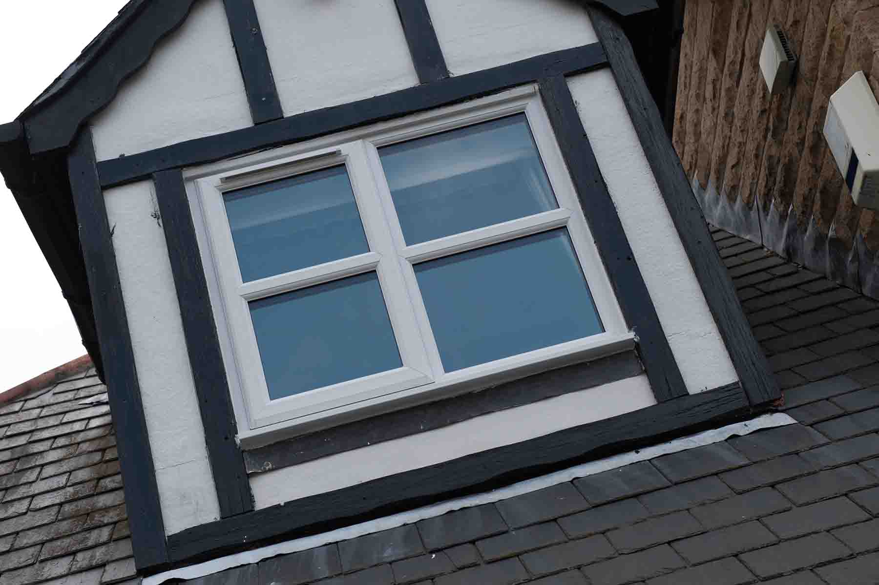 white casement window