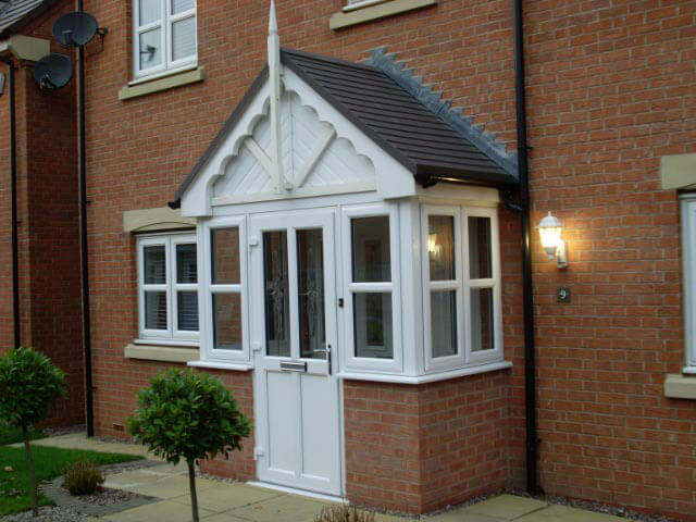 White uPVC porch entrance